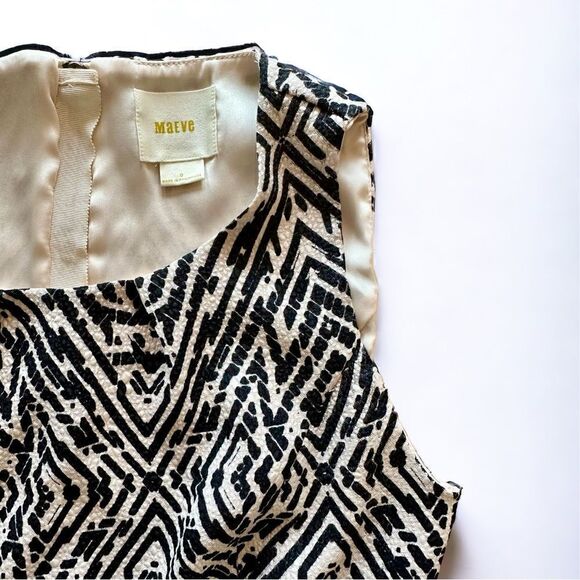Maeve Anthropologie Pebble Tribal Print Dress Size 0 - Picture 1 of 9